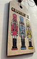 Stained Wooden Nutcracker Christmas Gift Tag: Crushin' It