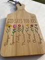 God Says You Are Ornament | Engraved Bamboo Board | Christian Home Decor | Inspirational Gift for Women | Faith Christmas Ornament