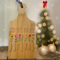 God Says You Are Ornament | Engraved Bamboo Board | Christian Home Decor | Inspirational Gift for Women | Faith Christmas Ornament