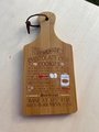 Chocolate Chip Cookie Recipe Ornament | Engraved Bamboo Cutting Board | Christmas Kitchen Decor | Baker Gift Idea | Rustic Holiday Ornament
