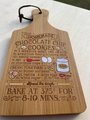 Chocolate Chip Cookie Recipe Ornament | Engraved Bamboo Cutting Board | Christmas Kitchen Decor | Baker Gift Idea | Rustic Holiday Ornament