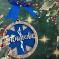 Paramedic Ornament – Laser Cut & Hand Painted EMT Gift | Star of Life Christmas Ornament | EMS Appreciation Gift | First Responder Decor