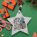 The Book is Always Better Star Shaped MDF Christmas Tree Ornament