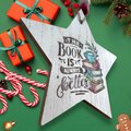 The Book is Always Better Star Shaped MDF Christmas Tree Ornament