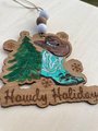 Howdy Holiday Boot Cowboy Hat Christmas Tree Christmas Tree Ornament