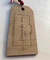 Stained Wooden Tag New Home New Adventures New Memories gift tag