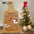 Hot Cocoa Recipe Ornament | Engraved Bamboo Cutting Board | Christmas Hot Chocolate Bar Decor | Cozy Kitchen Gift Idea