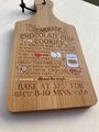 Chocolate Chip Cookie Recipe Ornament | Engraved Bamboo Cutting Board | Christmas Kitchen Decor | Baker Gift Idea | Rustic Holiday Ornament