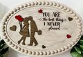 You Are the Best Thing I Never Planned Couple Love Wood Beaded Distressed Oval Sign