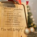 Recipe for a Special Grandma Bamboo Cutting Board | Grandma Gift from Grandkids | Christmas Kitchen Decor | Mother’s Day or Birthday Gift