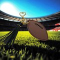 Custom Faux Leather Team Football name keychain, Backpack Tags, Football Bag Tag, Sports team gifts