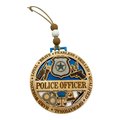 Police Officer Christmas Ornament – Hand-Painted Wooden Thin Blue Line Ornament | Law Enforcement Gift | Police Appreciation Decor