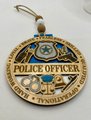 Police Officer Christmas Ornament – Hand-Painted Wooden Thin Blue Line Ornament | Law Enforcement Gift | Police Appreciation Decor