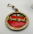 Principal Christmas Ornament – Hand-Painted Wooden Apple Ornament for School Administrators | Teacher & Principal Appreciation Gift