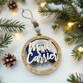 Hand-Painted Wooden Mail Carrier Christmas Ornament – USPS Gift