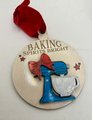 Hand-Painted Mixer Christmas Ornament – "Baking Spirits Bright" Wooden Decor