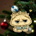 Funny Grouchy Cat Ornament – “Nope Not Today” Pajama Cat Christmas Ornament | Lazy Day Gift | Cute Cat Lover Decor | Handmade Wood Ornament