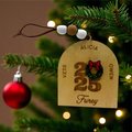 Personalized Family Ornament 2025 – Custom Name Christmas| Engraved Wood Family Keepsake | Rustic Holiday Decor | Custom Wreath Ornament