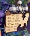 Nativity Christmas Ornament “Believe Like Mary, Trust Like Joseph” Wooden w/ Bow & Beaded Hanger Christian Holiday Gift | Religious Décor