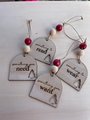 Something You Want, Need, Wear, Read Gift Tags | Set of 4 Wooden Christmas Tags | Minimalist Holiday Gift Set | Reusable Laser Engraved Tags