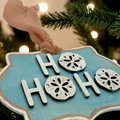 Beach Sand Dollar “Ho Ho Ho” Ornament – Coastal Christmas Decor, Nautical Holiday Ornament, Beach House Christmas Gift