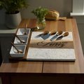 Personalized Charcuterie Board w/ Marble Inlay & Utensils | Custom Last Name Cheese Board Set | Wedding Gift • Housewarming • Anniversary