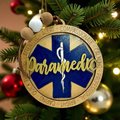 Paramedic Ornament – Laser Cut & Hand Painted EMT Gift | Star of Life Christmas Ornament | EMS Appreciation Gift | First Responder Decor