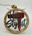 Hair Stylist Ornament – Hairdresser Christmas Ornament | Salon Gift for Hairstylist | Hair Dryer Ornament | Cosmetologist Gift | Salon Decor