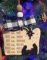 Nativity Christmas Ornament “Believe Like Mary, Trust Like Joseph” Wooden w/ Bow & Beaded Hanger Christian Holiday Gift | Religious Décor
