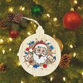 Santa Knockout Ornament – Hand-Painted MDF Christmas Ornament | Funny Santa Crashing Through Wall Design | Holiday Tree Décor | Santa Gift