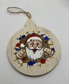 Santa Knockout Ornament – Hand-Painted MDF Christmas Ornament | Funny Santa Crashing Through Wall Design | Holiday Tree Décor | Santa Gift