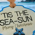 Tis the Sea-Sun Ornament – Coastal Christmas Ornament with Starfish, Beach-Themed Holiday Decor, Nautical Christmas Gift