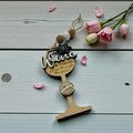 Wine Ornament | Wine & Friends Got Me Through the Year | Funny Wine Lover Gift | Wooden Wine Glass/ Friend Gift | Wine Decor