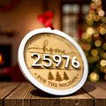 Home for the Holidays Zip Code Ornament – Personalized Christmas Gift – Custom Location Ornament – Family Keepsake – Wooden Tree Decoration