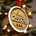 Home for the Holidays Zip Code Ornament – Personalized Christmas Gift – Custom Location Ornament – Family Keepsake – Wooden Tree Decoration