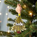 Custom Name Tree Ornament – Kids Christmas Gift – Wooden Layered Ornament with Star – Holiday Keepsake Decoration”