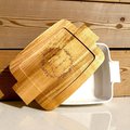 Ceramic Casserole Dish with Engraved Wooden Lid | Rustic Baking Dish | Scripture Casserole Dish | Housewarming & Wedding Gift