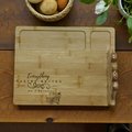 Bamboo Charcuterie Board w/Cheese Knives Set – Personalized Serving Board – Engraved Cheese Board w/Utensils – Housewarming Gift