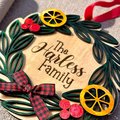Christmas Wreath Family Ornament