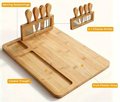 Bamboo Charcuterie Board w/Cheese Knives Set – Personalized Serving Board – Engraved Cheese Board w/Utensils – Housewarming Gift