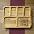 Personalized Bamboo Charcuterie Tray with Clear Locking Lid | Sectioned Snack Tray | Family Serving Board | Gift for Home