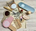 Personalized Wooden Kids Makeup Set | Custom Name Pretend Play Toy | Montessori Makeup Toy | Wooden Play Makeup Gift for Girls