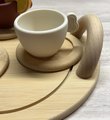 Personalized Wooden & Silicone Kids Tea Set | Custom Name Tea Tray | Montessori Pretend Play Toy | Sensory Tea Party Gift for Toddlers