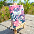 Flow Art Mini Canvas Painting on Easel – “That’s a Horrible Idea, I’m In!”