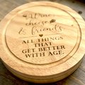 Personalized Engraved Cheese Board with Tools | Round Charcuterie Board Tray | Bamboo Cheese Board Gift | Housewarming Serving Board