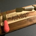 Engraved Charcuterie Board with Cheese Knives | Wooden Serving Tray | Cheese Board Gift Set | Housewarming & Wedding Gift