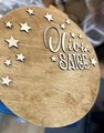 Custom Baby Name Sign | Hand Painted Nursery Wall Decor | Moon & Stars Baby Room Sign | Personalized Baby Name Plaque | Nursery Decor