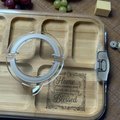 Personalized Bamboo Charcuterie Tray with Clear Locking Lid | Sectioned Snack Tray | Family Serving Board | Gift for Home