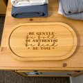 Engraved Bamboo Tray | Inspirational Quote Tray “Be Gentle Be Bold Be Authentic Be Kind Be You” | Wooden Catchall Tray Gift
