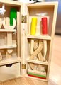Wooden Kids Tool Kit Box | Montessori Wooden Tool Set for Toddlers | Pretend Play Toy Tool Box | Educational Toy Gift for Kids